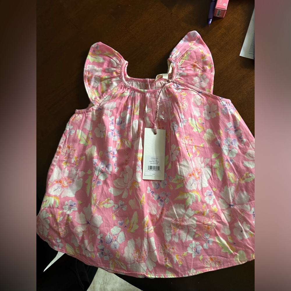 Love Shack Fancy pink floral dress 12-18months NWT